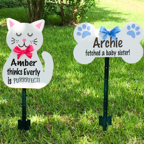 Pet Signs: Birth Announcement Yard Stork Sign in Fayetteville, Dunn, Clinton